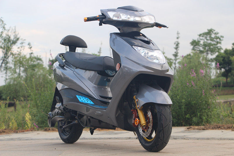 72V 20Ah लीड - एसिड बैटरी के साथ स्टील इलेक्ट्रिक मोपेड बाइक 1500W ब्रशलेस डीसी मोटर