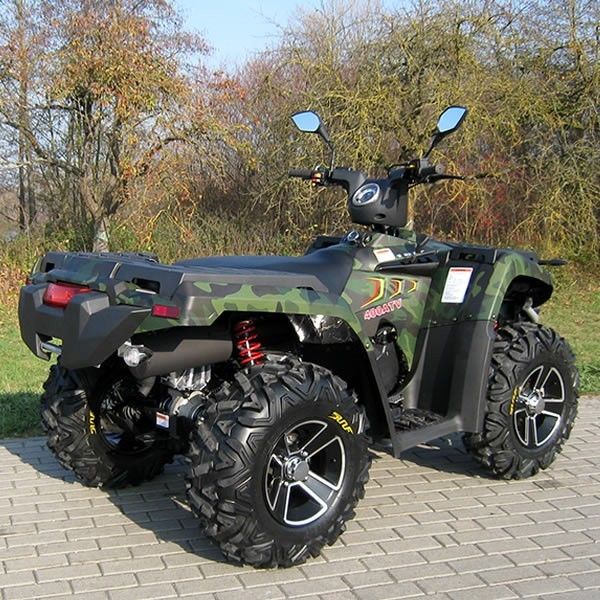एल्युमीनियम रिम इलेक्ट्रिक शिफ्ट के साथ ऑइल कूल्ड 400cc फोर व्हील एटीवी डबल / सिंगल ए-आर्म