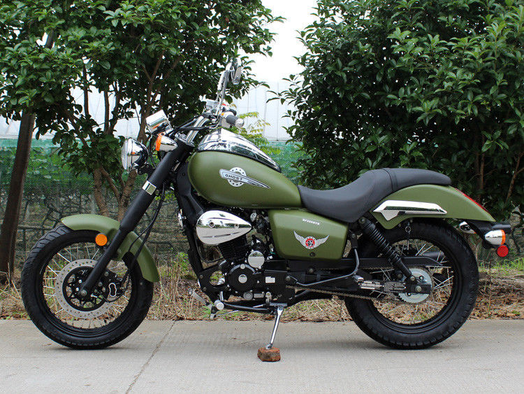 आर्मी ग्रीन 250cc बॉबर चॉपर 90 किमी / एच कम तेल की खपत 5 मैनुअल ट्रांसमिशन के साथ
