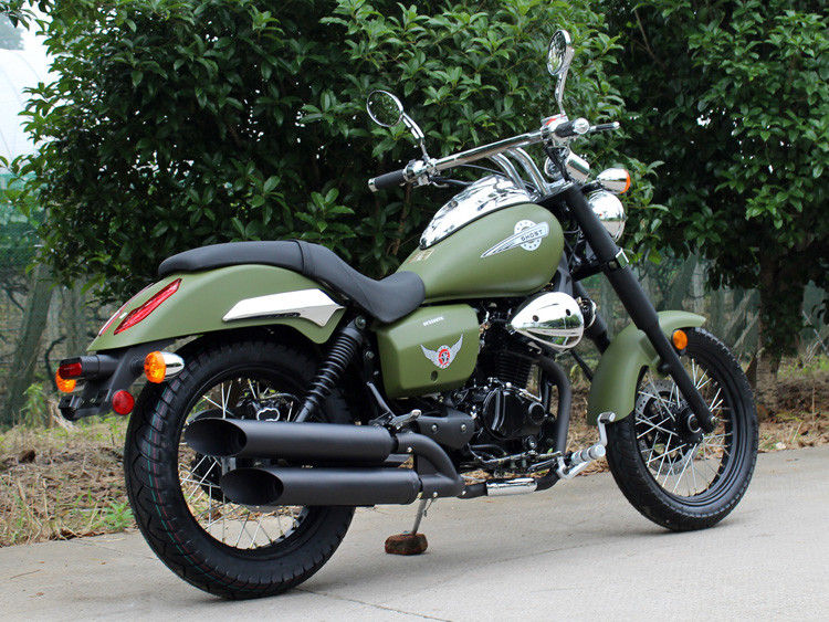 आर्मी ग्रीन 250cc बॉबर चॉपर 90 किमी / एच कम तेल की खपत 5 मैनुअल ट्रांसमिशन के साथ