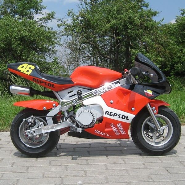 रेड मिनी गैस डर्ट बाइक 50cc, इलेक्ट्रिक स्टार्ट ऑटोमैटिक ट्रांसमिशन वाली छोटी डर्ट बाइक