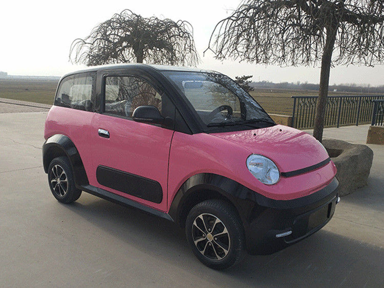 पिंक / ब्लू इलेक्ट्रिक गोल्फ कार्ट 220V 4.2kw 2 सीट इलेक्ट्रिक कार फ्रंट डिस्क / रियर ड्रम के साथ