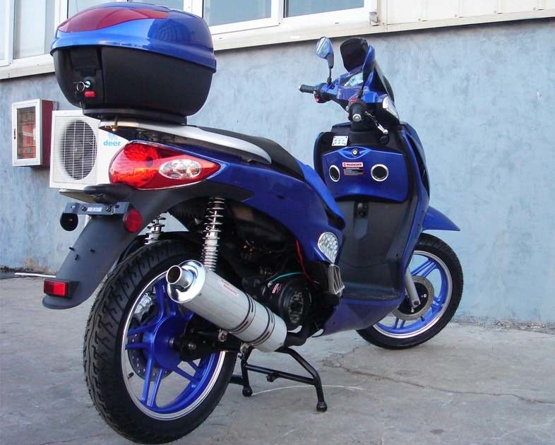 150CC सिंगल सिलेंडर एयर कूल एडल्ट मोटर स्कूटर 4 स्ट्रोक स्कूटर ऑटोमैटिक क्लच