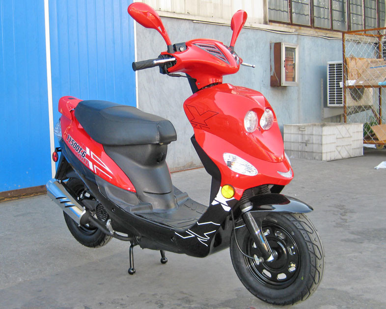 एयर कूल्ड सीडीआई इग्निशन एडल्ट मोटर स्कूटर 50CC स्कूटर 65 - 70 किमी / एच हैंड ब्रेक ऑपरेशन